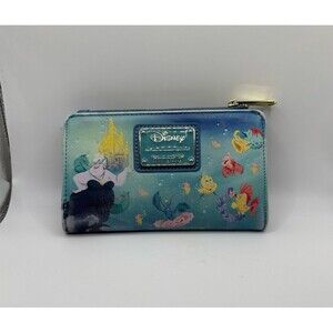 Disney Loungefly Ariel The Little Mermaid Wallet Under The Sea Blue 2022